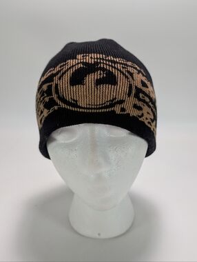 Y2K Dragon Alliance Wrap Around Print Skater Skullcap Beanie - Black